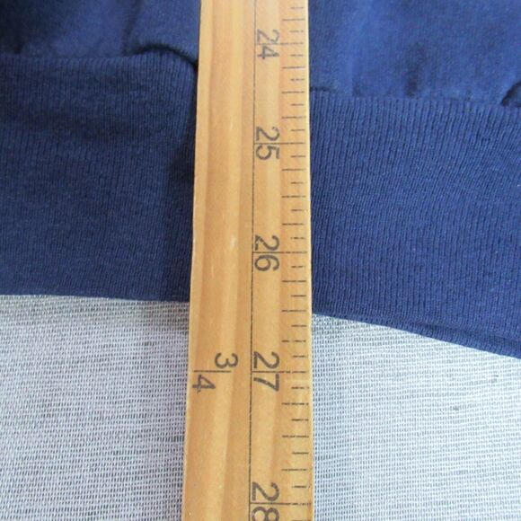 Vintage MC Sportswear Sweatshirt Womens 1X Navy Bedazzled American Flag Momcore - Picture 7 of 9